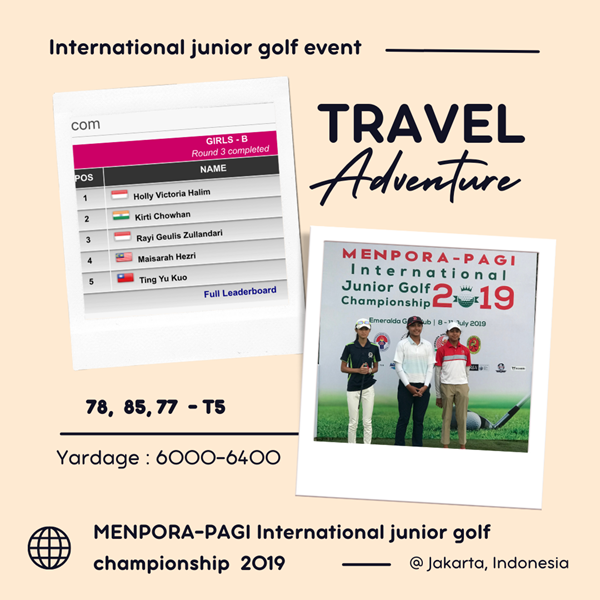 MENPORA–PAGI International junior golf  championship  2019